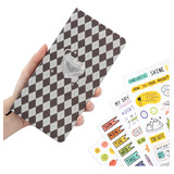 Notebook 3.7×7.36    Journal Hardcover With 8 Stickers...