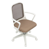 Silla Escritorio Pc Rossi Fresa Ergonómica Giratoria Blanca