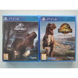 Combo Jogos Jurassic World Evolution 1 E 2 Ps4 Ps5 Físico Nf