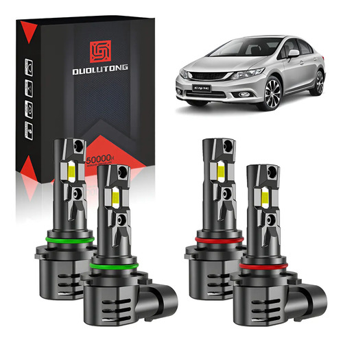 Kit De Faros Led Luz Alta 9005 Y Baja 9006 3570 Csp 20000lm