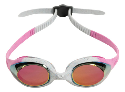 Antiparras De Natacion Arena Spider Junior Mirror Espejadas Niño Color Rosa Recycled Pink Grey Pink Antifog Para 6 A 12 Años