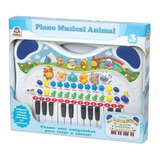 Piano Musical Animal Azul 6407 - Braskit