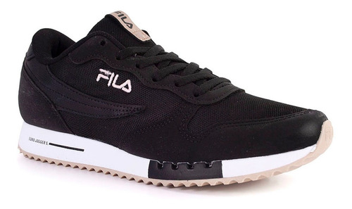 Zapatillas Fila Euro Jogger Sport Negro Camel Mujer