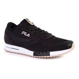 Zapatillas Fila Euro Jogger Sport Negro Camel Mujer