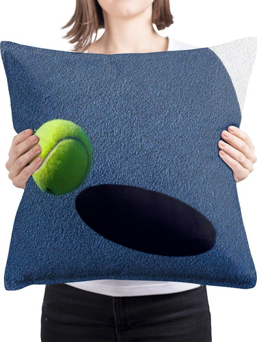 Cojin Almohada Decorativo Pelota De Tenis Deporte Suave Arte