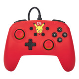 Control Nintendo Switch Laughing Pikachu Color Rojo