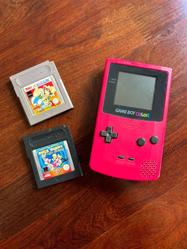Nintendo Game Boy Color Original Berry Pink + 2 Juegos