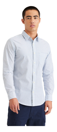 Camisa Hombre Original Button-up Slim Fit Azul Dockers