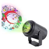 Proyector Luces Led Navidad Figura Santa Copo Nieve Exterior