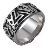 Anillo Acero Inoxidable Unisex Nudo Valknut De La Muerte 8j2