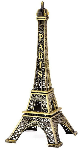 Torre Eiffel Paris De 32 Cm Adorno Color Bronce
