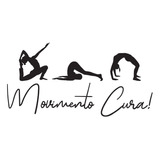 Kit Adesivo Pilates Parede - Movimento Cura 150x77cm Full Cor Preto