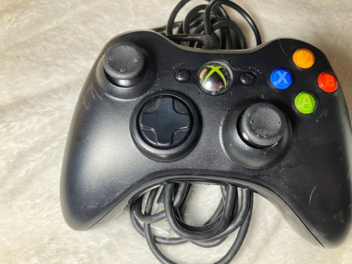 Controle Com Fio Xbox 360 Original Microsoft Nota A Cores