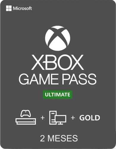 Game Pass Ultimate 2 Meses Código 25 Dígitos Xbox One Series