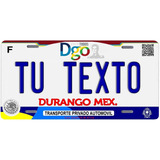 Placas Para Auto Personalizadas Durango