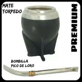 Mate Torpedo Argentino Calabaza Natural+bombilla Pico Loro 