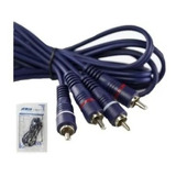 Cable Auxiliar Audio 2 Rca A 2 Rca  Macho 2 Mts Lujo