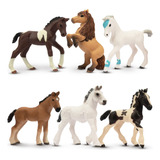 Toymany Juego De 6 Figuras Realistas De Caballo De Plástic.