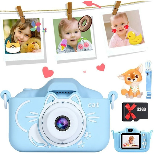 Cámara Digital Fotográfica Videos Hd Para Niños + Micro 32gb