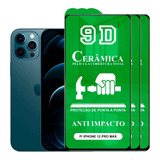 Kit 3x Película 9d Cerâmica P/ iPhone 12 Pro Max Protetora