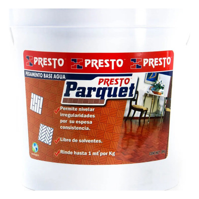 Pegamento Para Piso Presto Parquet Base Agua Cubeta 18 Kg | Meses sin interés