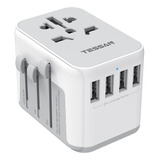 Adaptador De Corriente Con 4 Puertos Usb P/reino Unido Y Más