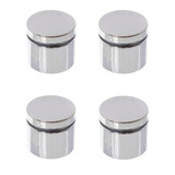 Prolongador Aço Inox Polido Vidro Madeira (4unid) Ø25*50mm