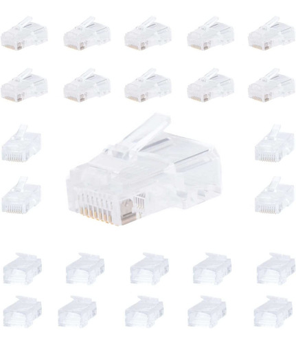 Conector Rj45 Cat6 Utp Lan Ethernet Enchufe Red Paquete...