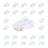 Conector Rj45 Cat6 Utp Lan Ethernet Enchufe Red Paquete...