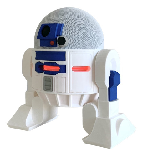 Soporte Alexa Echo Dot 4 Y 5 Gen R2d2 Star Wars + Careta