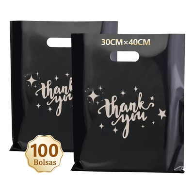 Vanance 100pcs Gracias Bolsas Boutique Bolsa De Embalaje Plastico Regalo Compras 30x40cm Bolsas Para Envios | MercadoLibre