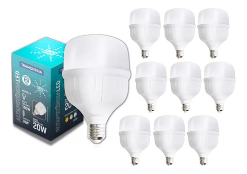 Kit 10 Lâmpadas 20w Led Alta Potência Branco Frio Tramontina Cor Da Luz Branco-frio 110v/220v