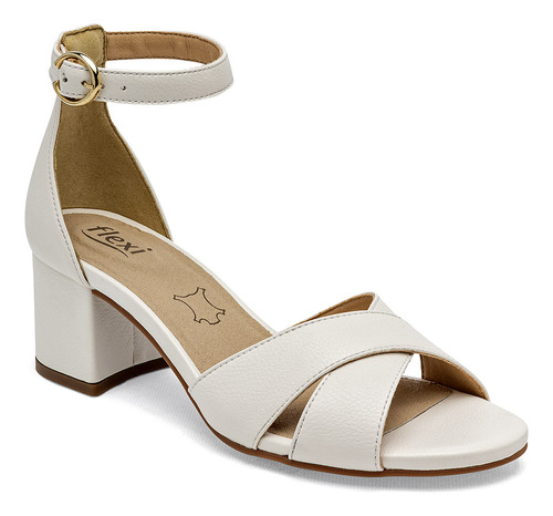 Zapatilla Con Pulsera Flexi 106414 Pa. Mujer Color Blanco E8