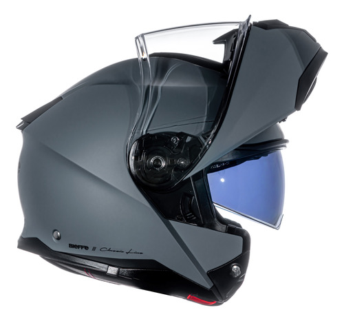 Capacete Robocop  Masculino Bieffe B-dynamic Cinza Fosco 