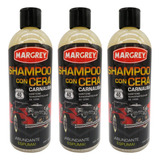 3 Shampoo Con Cera Autos Y Motos 1lt Alta Espuma Margrey