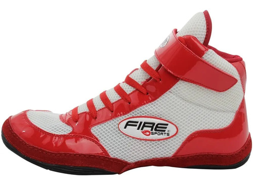 Zapatillas Fire Sports Tenis Blanco Rojo Box Boxeo Luchas | Envío gratis