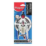 Compas De Precision Maped Technic Metal Con Adaptador Y Goma