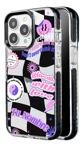 Funda Para iPhone Con Tu Nombre Para Mujer Cuadros Stickers