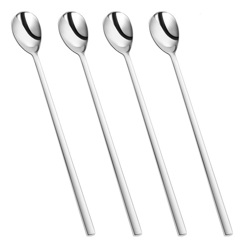 Keawell Cuchara De Té Helado Premium De 4 Piezas, Acero Inox