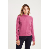 Sweater Polera Fit De Lanilla - Berry - Koxis Mujer