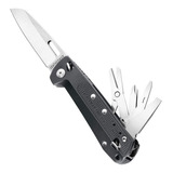 Cortaplumas Multiusos Leatherman Free K4 9 Usos Color Gris Oscuro