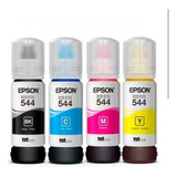 Pack 4 Botellas De Tinta Epson T544 L1110/l3110/l3150/l5190