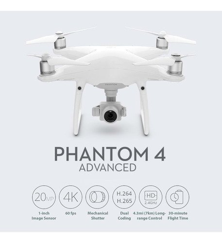 Drone Dji Phantom 4 Advanced + 2 Baterías Excelente Estado