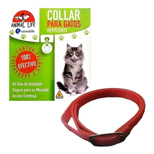 Collar Anti Pulgas Repelente Garrapatas Gatos Acción