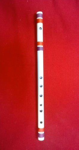 Bansuri Pvc Flauta Traversa De La India En Do Medio