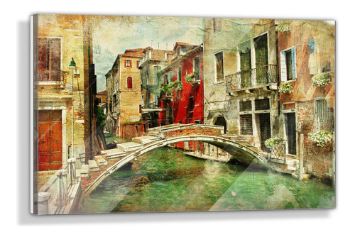 Cuadro De Vidrio Hermosa Pintura Venecia 60x90cm