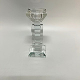      Candelabro 17cm Cristal Bloques Cuadrado