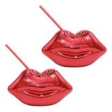 2 Tazas De Discoteca Hot Red Lips, Para Despedida De Soltera