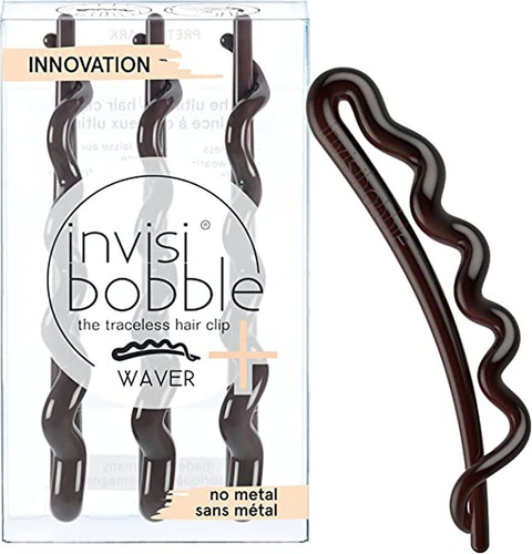 Pasadores Cabello Invisibobble Plástico Café Caja 3 Pzas C05