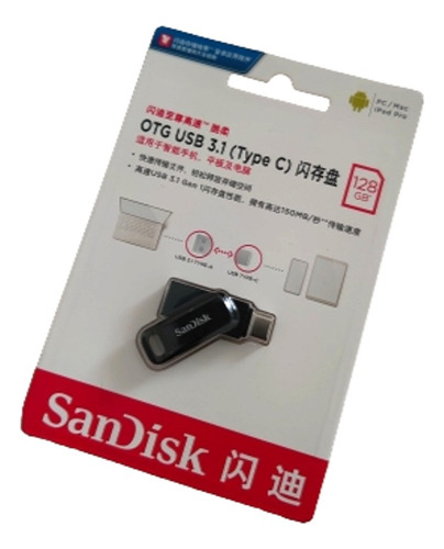 Pen Drive Sandisk Z46 Dual Usb / Usb Type-c 256 Gb
